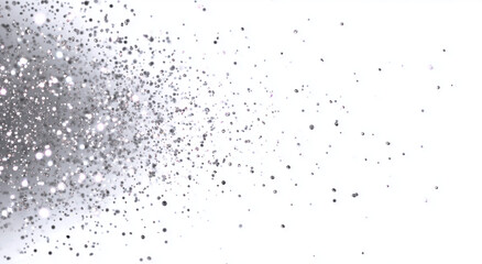 Silver glitter dust splash background