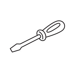Screwdriver line art illustration
