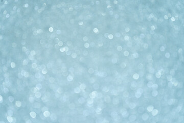 Glittery Bokeh Background in Light Blue