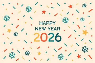 New Year 2026 celebration with decorations