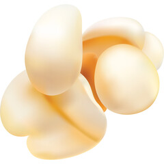 A Close Up Of Several Peeled Garlic Cloves With A Transparent Background Illuminated With Soft Natural Light Creating A Gentle Glow On Their Pale Yellow Skin and Smooth Texture