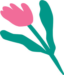 cute hand drawn cartoon flower for spring decoration