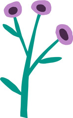 cute hand drawn cartoon flower for spring decoration