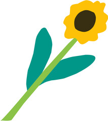 cute hand drawn cartoon flower for spring decoration