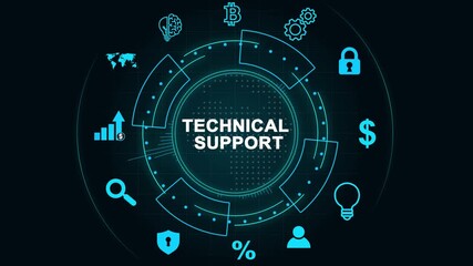 Business, Technology, Internet and network concept. Technical Support Center customer service. - Powered by Adobe