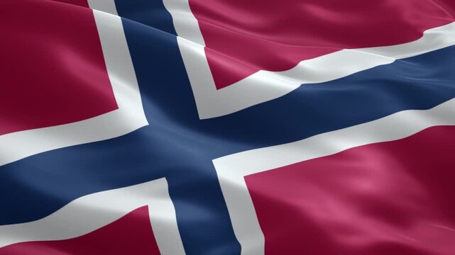 Waving Norway flag video background for patriotic themes, national holidays, or travel promotions, showcasing national pride and cultural identity