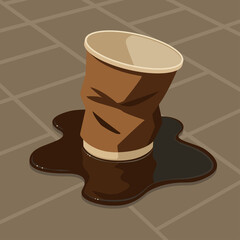 spilled coffee