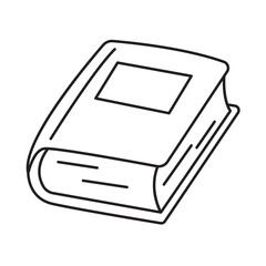Book line art illustration