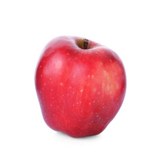 One fresh red apple isolated on white