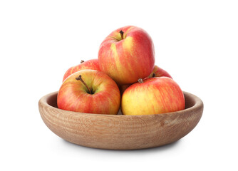 Many fresh ripe apples isolated on white