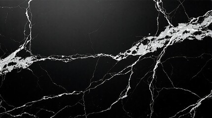 Black marble texture with white veins natural stone pattern