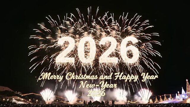 Fireworks exploding in a dazzling display of light and color above a massive crowd gathered at the foot of a historic castle, perfectly capturing the joyous spirit of celebration, community.
