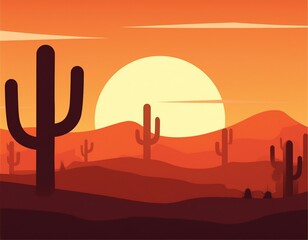 desert landscape with cactus
