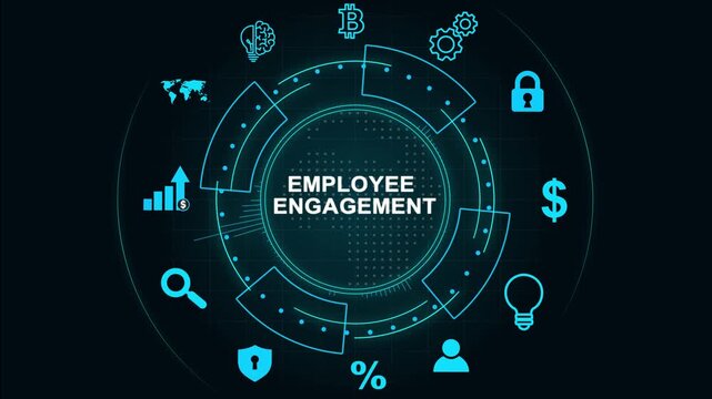 Employee engagement and team motivation. Business, Technology, Internet and network concept.