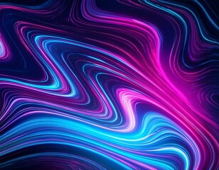 abstract background with swirling blue and purple fluid motion intersected by sharp neon pink and blue light lines