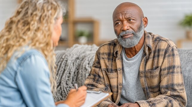 Therapy Session with Senior Man