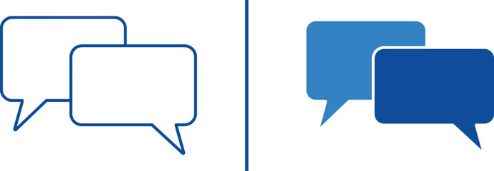 Dialogue Bubbles: A collection of blue dialogue bubbles, representing conversation, communication, and digital interaction. A visual metaphor for messaging and discussion.