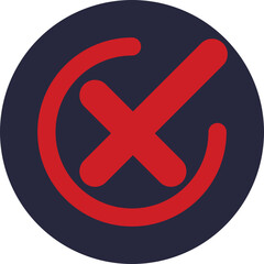 Marks something as invalid, declined, or refused.