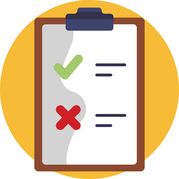 Task or form status indicator for accepted and denied entries.