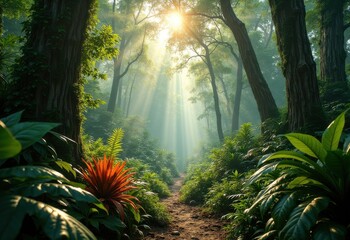 Lush Tropical Rainforest Project for Biodiversity Preservation Sanctuary Effort Enrichment