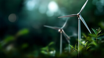 Ecology energy concept visualization defocused environmental background sustainable power symbolism renewable electricity representation green generation imagery with copy spa