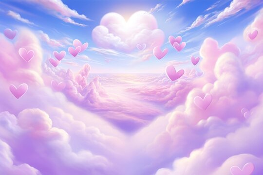 ハートの雲」の写真素材 | 113,068件の無料イラスト画像 | Adobe Stock