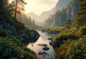 Interglacial Warm Period Revealing Earth's Ancient Evolutionary Milestones in Stunning Natural Exhibits