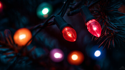 colorful christmas balls