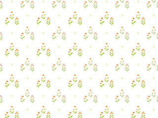 Vintage Green Floral Pattern