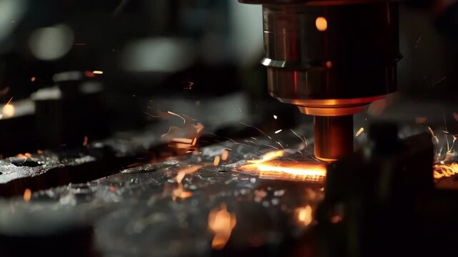 Medium shot featuring the precision process of mixing metals to form a highperformance alloy aimed at boosting wear resistance and durability.