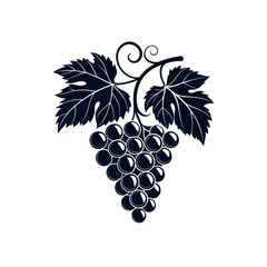 Obraz premium Grapes silhouette Logo vector line art logo design