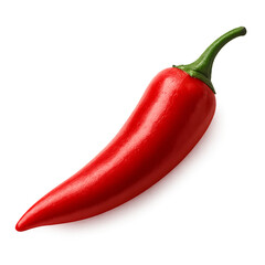 Fresh red chili pepper isolated on transparent background PNG