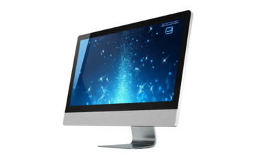 Cyber Monday popup ad displayed on a desktop computer screen for online promotion isolated on transparent background PNG