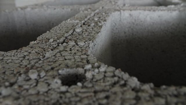 Concrete Block Surface Close Up
