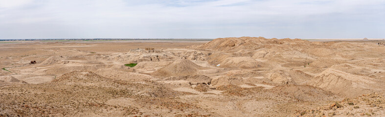 The area of the excavation site in the Ancient City of Uruk, Iraq