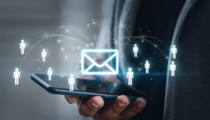 Digital Email Network Communication Flow