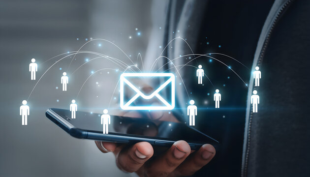 Digital Email Network Communication Flow