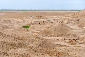 The area of the excavation site in the Ancient City of Uruk, Iraq