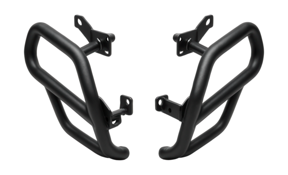 Wrap-around ATV crash bars with included mounting brackets.