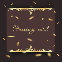 Elegant Gift Voucher Sale with Ornament Simple design. Design for invitation, certificate, gift coupon, ticket or voucher