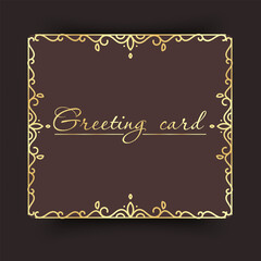 Elegant Gift Voucher Sale with Ornament Simple design. Design for invitation, certificate, gift coupon, ticket or voucher