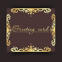 Elegant Gift Voucher Sale with Ornament Simple design. Design for invitation, certificate, gift coupon, ticket or voucher