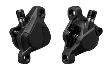Flat-mount hydraulic disc brake calipers for strong, reliable stopping power.