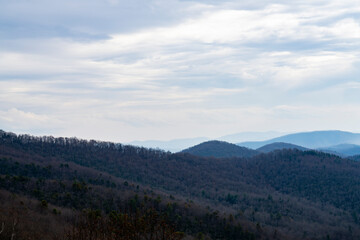 mountains and clouds in fall