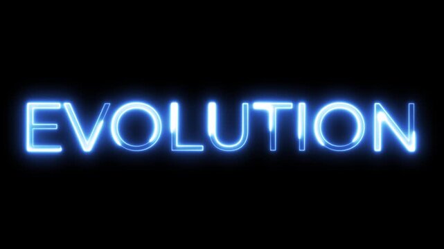 Evolution Neon Text Typography Animation