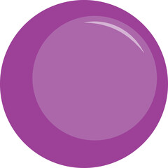 Vibrant Purple Sphere With A Lighter Inner Circle And A Subtle Highlight Reflecting Light Against A Transparent Background Detailed Vector Graphic
