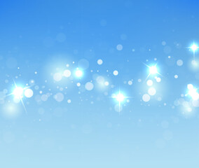 Shiny Blue Vector Bokeh Background For Christmas And Holiday Decor