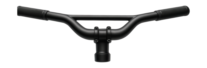 Durable mountain bike handlebar with a wide stance and strong crossbar.