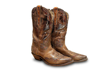 Cowboy Boots. Retro Western Fashion.