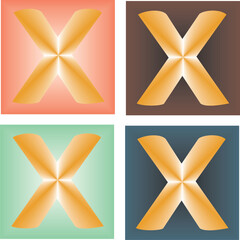 set of golden star icons